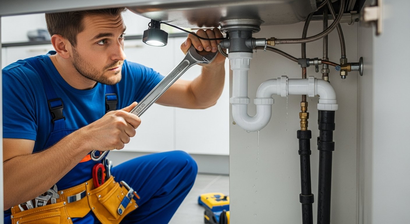 Professional heating engineer checking gas pressure on a modern condensing boiler with digital manometer in a Harrogate utility room